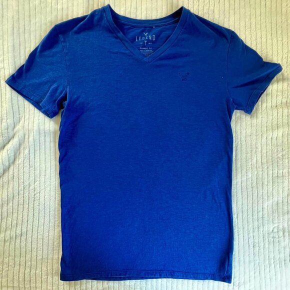 Men's Size Small American Eagle Blue Short Sleeve Logo Tee Shirt - Picture 6 of 6